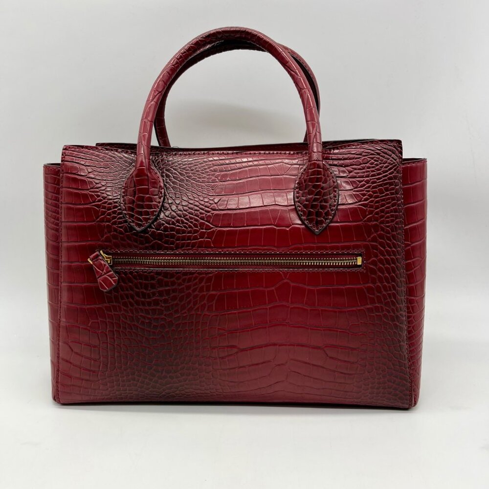 Guess Red Faux Animal Embossed Shoulder Bag - Picture 2 of 11